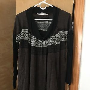 HACHE wool dress with geometric patterns